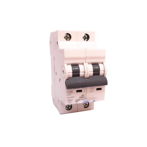 MCB – 2 Pole, 25A, 6kA, 415V (Miniature Circuit Breaker)
