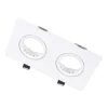 Twin Rectangular White Recessed Holder