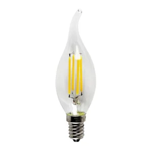 Candle Filament Tail LED 4 Watts Warm White E14 (Small Screw) Bulb