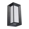 Black Aluminium Wall Light â€“ IP65, Angular Lantern Style