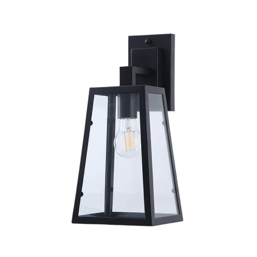 Outdoor Wall Lantern with Clear Glass Frame & E27 Holder (IP44 Rated)
