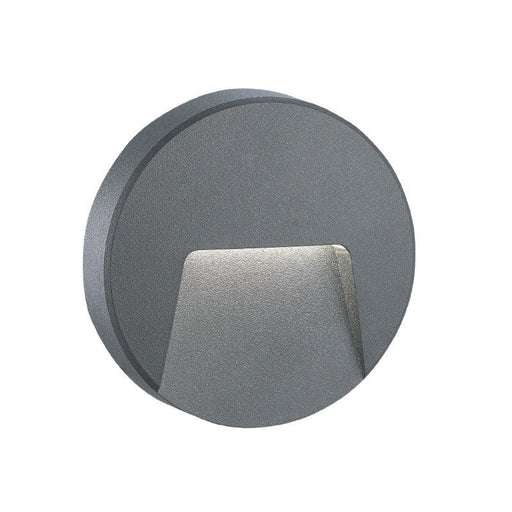 Circular Dark Grey Curved LED Step Light