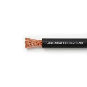 Flexible Single Core Cable – 35mm² Black (Per Meter)