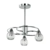 3-Light Pendant Lamp â€“ Silver/White Finish, Decorative Crystal Glass