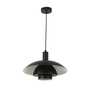 Modern Scandinavian Black Dome Pendant Light