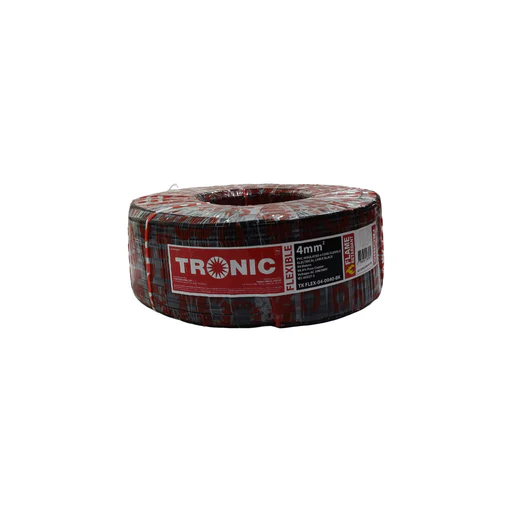 Flexible 4 core 4.0mm - Black cable