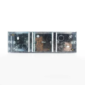Single Galvanised Iron Electrical Switch Box 3 Way