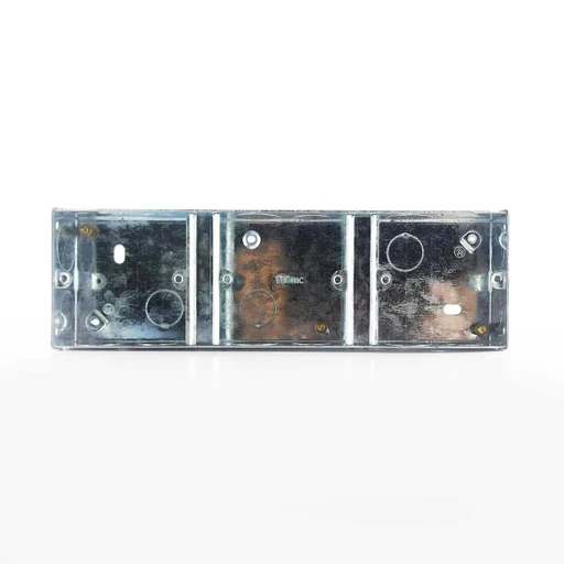 Single Galvanised Iron Electrical Switch Box 3 Way