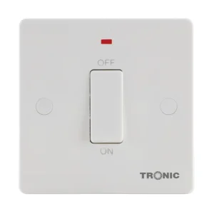 20A Double-Pole Switch with Neon Indicator â€“ White