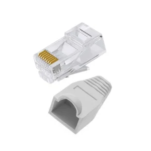Connector CAT6 UTP RJ45 PIN With BOOT 50U (5PCS PKT) UB RJ45-BO