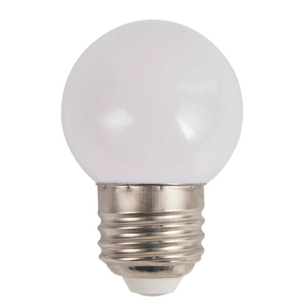 LED Bulb G45 1.5W Opal Warm white E27