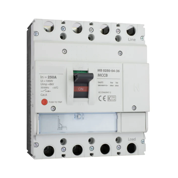 MCCB Breaker SGM6 250A 4P 36KA 250L
