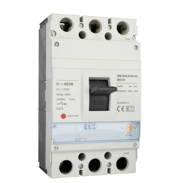 MCCB Breaker Adjustable Type SGM6 400A Triple Pole