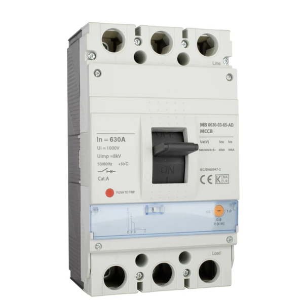 MCCB Breaker Adjustable Type SGM6 630A 3P 65KA 630M