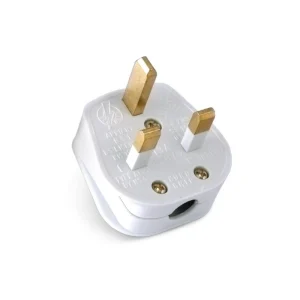 13A 3-Pin UK Plug Top â€“ White